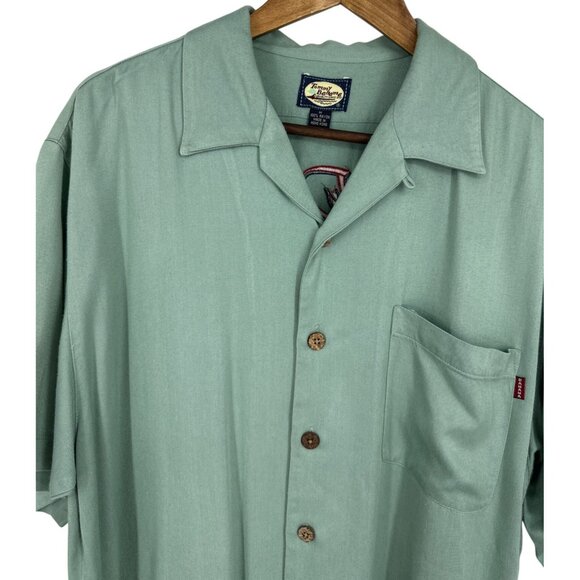 Tommy Bahama Bar None Cocktail Embroidered Button Front Shirt Size M - Picture 3 of 9